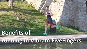 Benefits of running in Vibram five fingers running shoes. Barefoot running technique