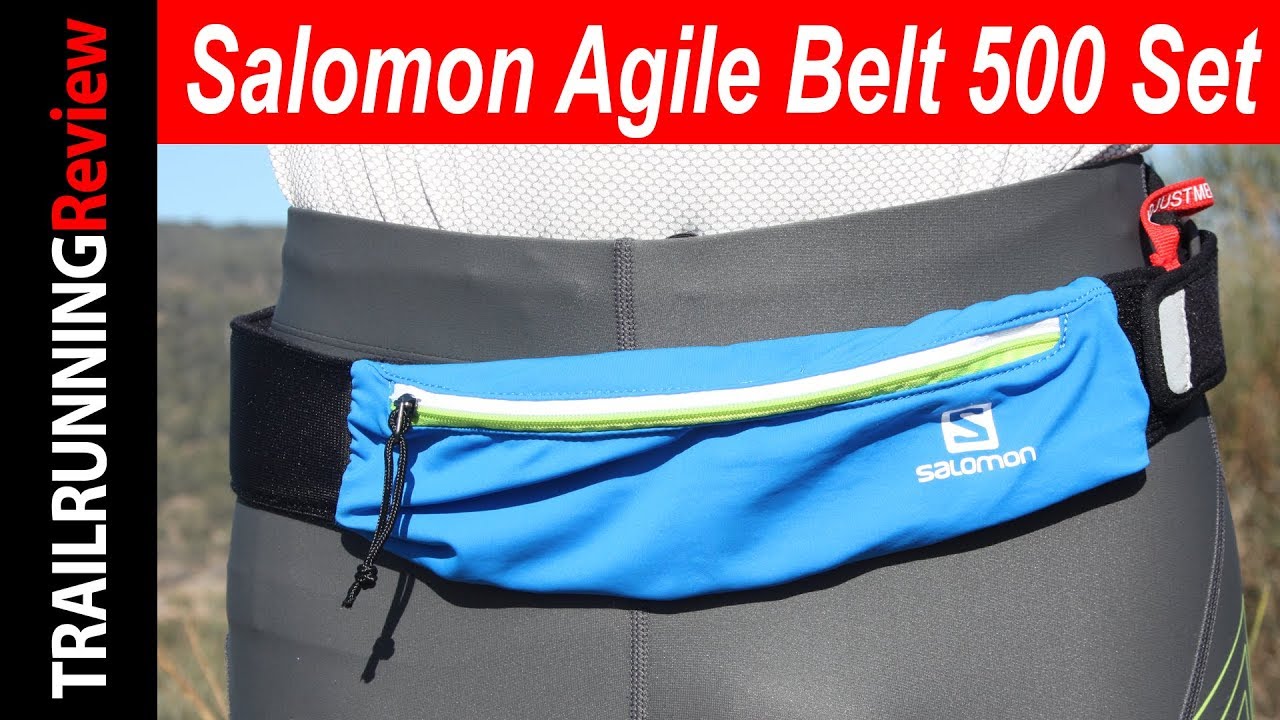 entrega persona que practica jogging gatear Salomon Agile Belt 500 Set Review - YouTube