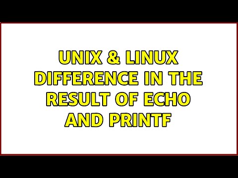 Unix & Linux: Difference in the result of echo and printf