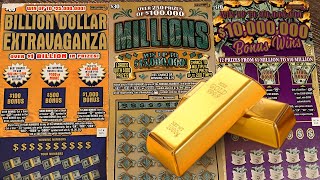 ONLY GOLD SCRATCH OFFS - MASS LOTTERY $50, $30 & $20