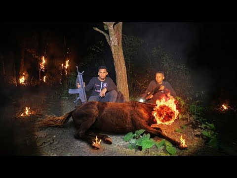 HUNTER KILLS HEADLESS MULE AND SHOWS IT OFF AS A TROPHY