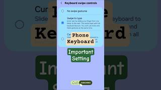 Keyboard swipe controls setting in Samsung? #shortsfeed #shorts