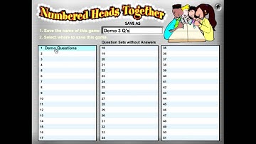 Numbered Heads Together Demo: Create Game