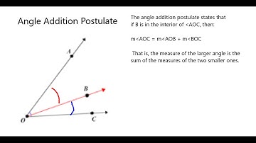 Angle Addition Postulate