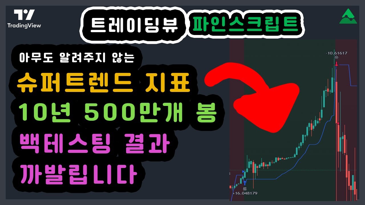슈퍼트렌드 지표 10년 500만개 봉 백테스팅 결과 공개합니다