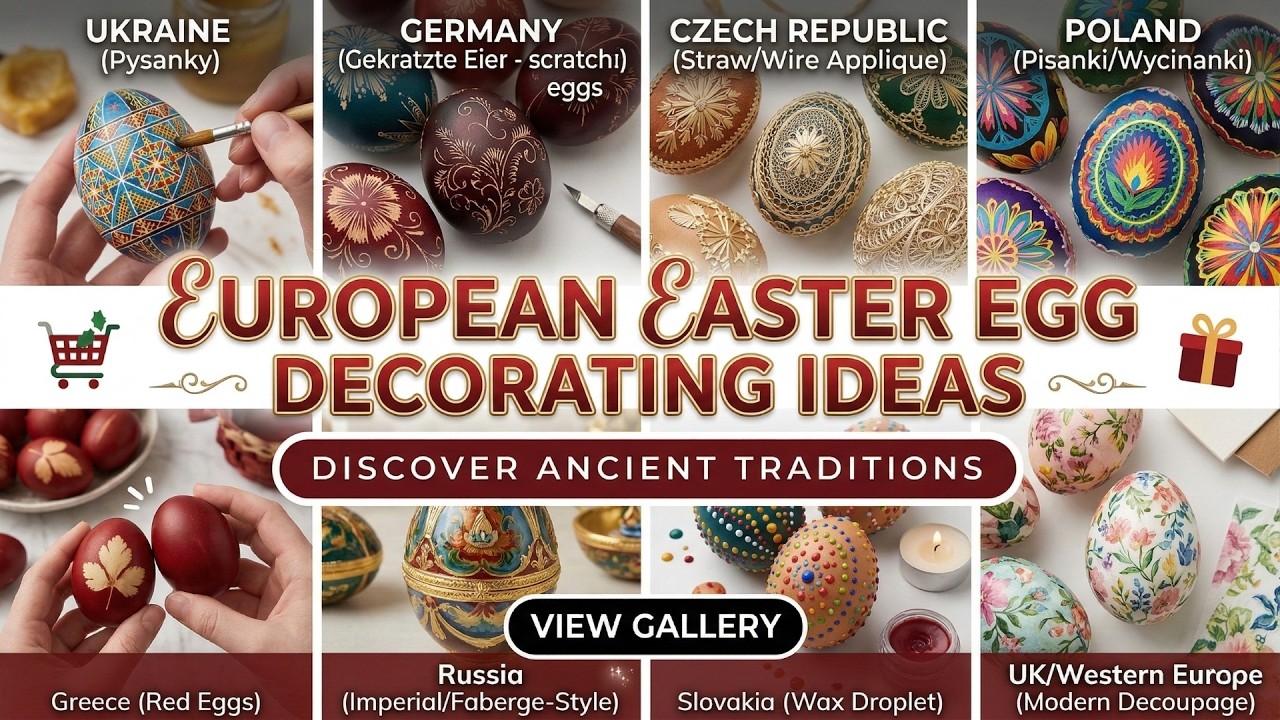 Креативно! 🥚 Идеи украшения пасхальных яиц в Европе 2026 от польских, украинских и немецких дизай...