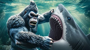 King Kong vs Megalondon: The Ultimate Battle Beneath the Ocean!