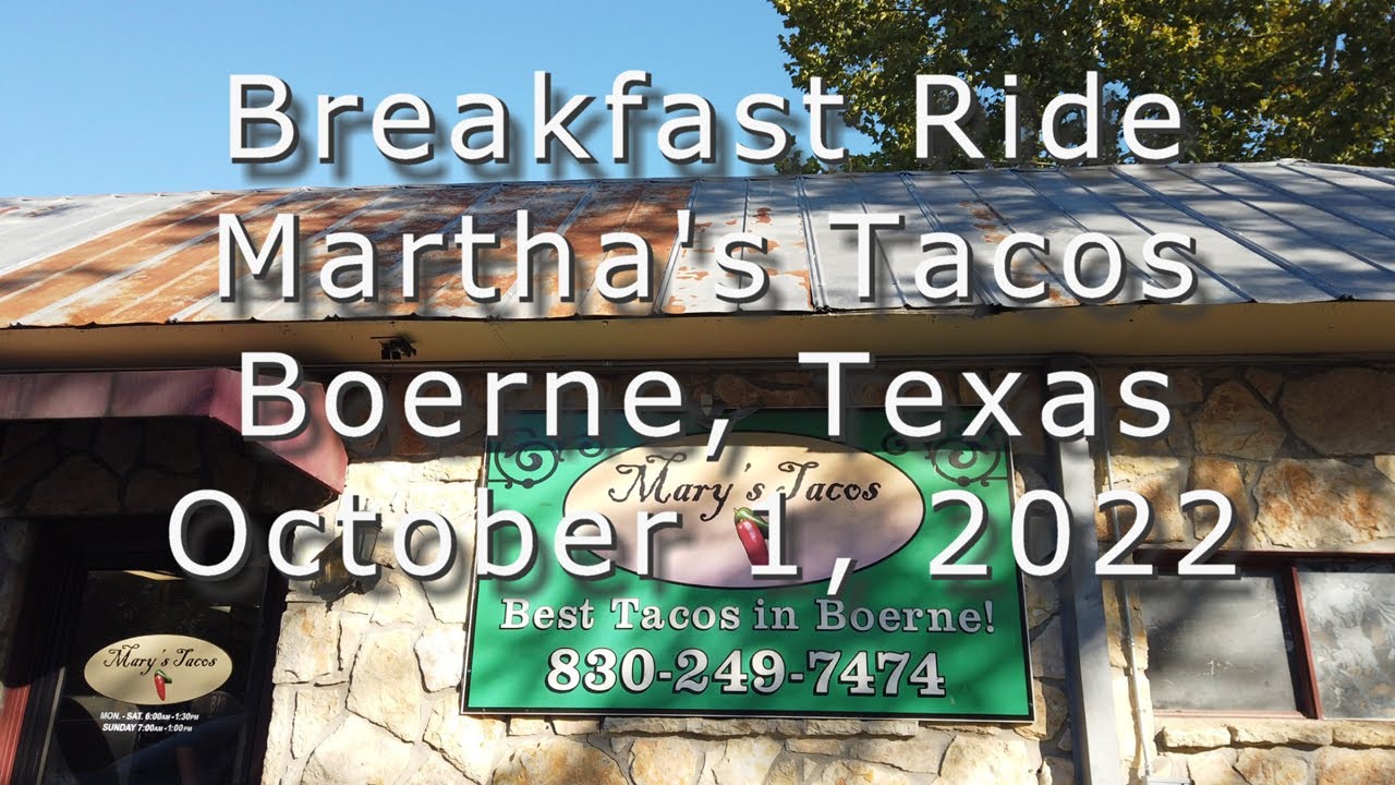 Alamo City Wings Breakfast Ride To Mary's Tacos in Boerne, Texas