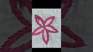 Beautiful Embroidery Flower Design#sorts #embroidery#design #handbroidery#diy #trending #viralvideo