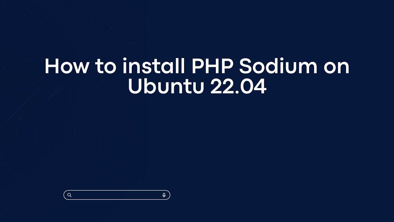 How to install PHP Sodium on Ubuntu 22.04 - YouTube