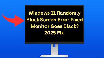 Windows 11 Randomly Black Screen Error Fixed  Monitor Goes Black (2025 Fixes✅ )