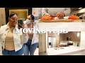 MOVING VLOG: first day in apartment, grocery haul, cleaning, cooking