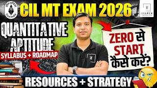 Coal India MT 2026 Quant Syllabus + Roadmap | ZERO से START #coalindia #coalindiamt2026