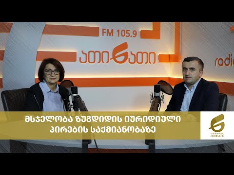 მსჯელობა ზუგდიდის იურიდიული პირების საქმიანობაზე