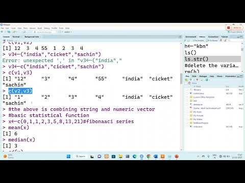 Vectors in R