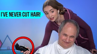 Cutting My Dad&#39;s Hair using Brad Mondo&#39;s Guide | Quarantine Haircut