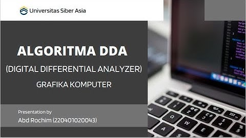 Algoritma DDA (Digital Differential Analyzer)