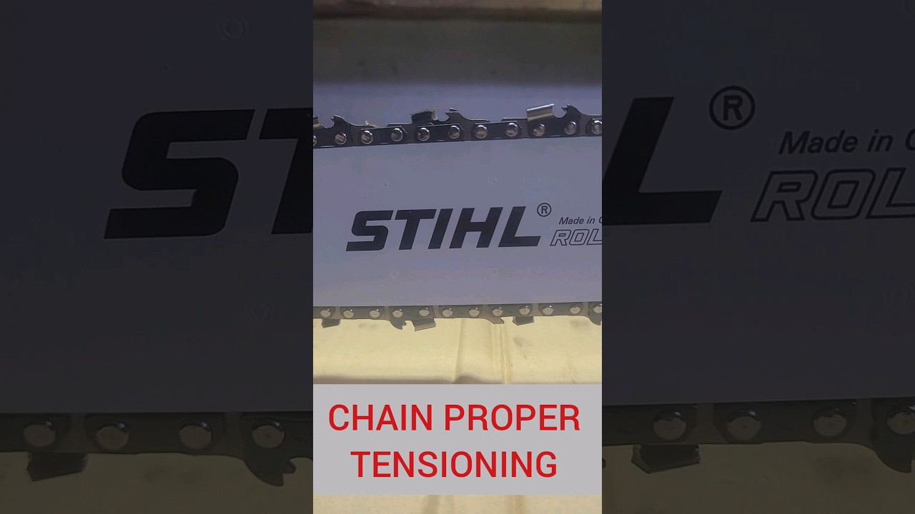 How to Tension Chainsaw Chain Properly YouTube