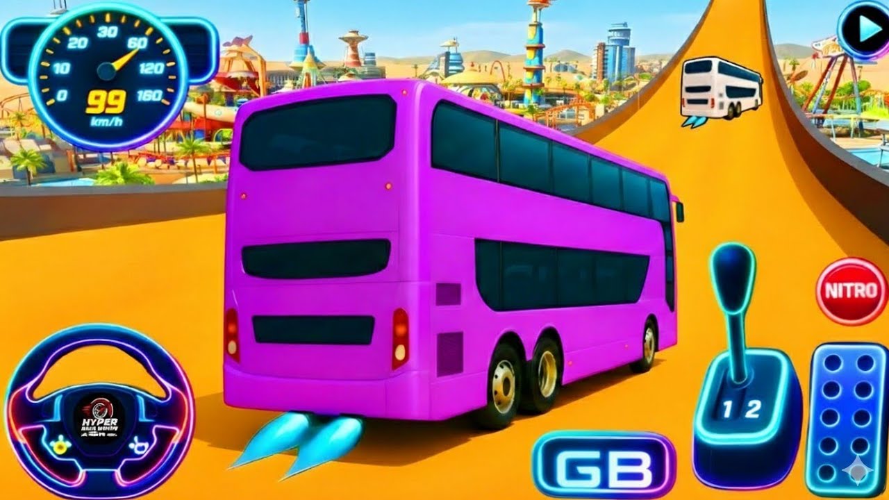 🎢🚌 Air Drop Bus Journey - Long Jumps & Careful Control 🚀 3