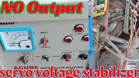 Servo voltage stabilizer output Nahin de raha hai Servo stabilizer Kaise repair Karen no output