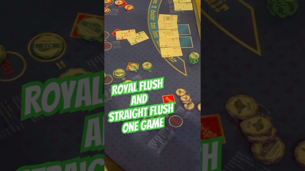 Royal flush & straight flush 1 game 