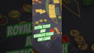 Royal flush & straight flush 1 game #royal #royalflush #straightflush #ultimate#uth #bigwin #casino
