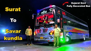 Surat to Savarkundla Fully Decorated-Modified Sleeper Bus Journey😍😍Gujarat Bus Decoration Series EP2