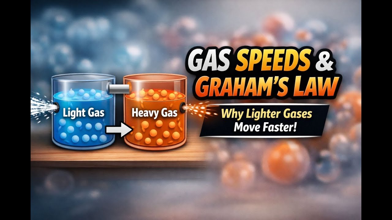 Gas Speeds & Graham’s Law Explained – Why Lighter Gases Move Faster