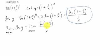 L'Hopital's Rule Ex. 5 (Indeterminate Powers)