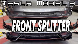 Tesla Model 3 - Evbase Front Splitter