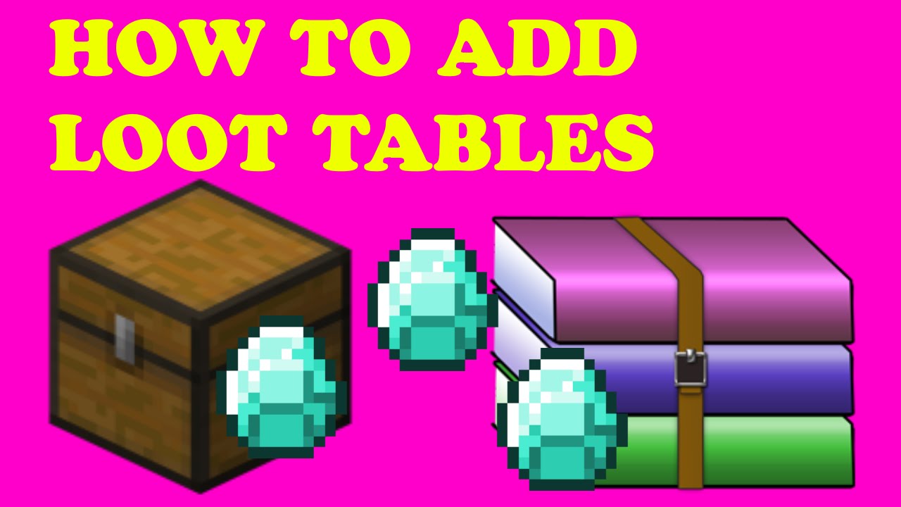 How To Add Loot Tables To Your World Minecraft Tutorial Youtube