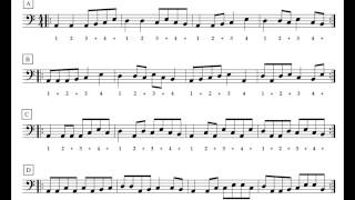 Sightreading for Bass - Exercise #15 chords