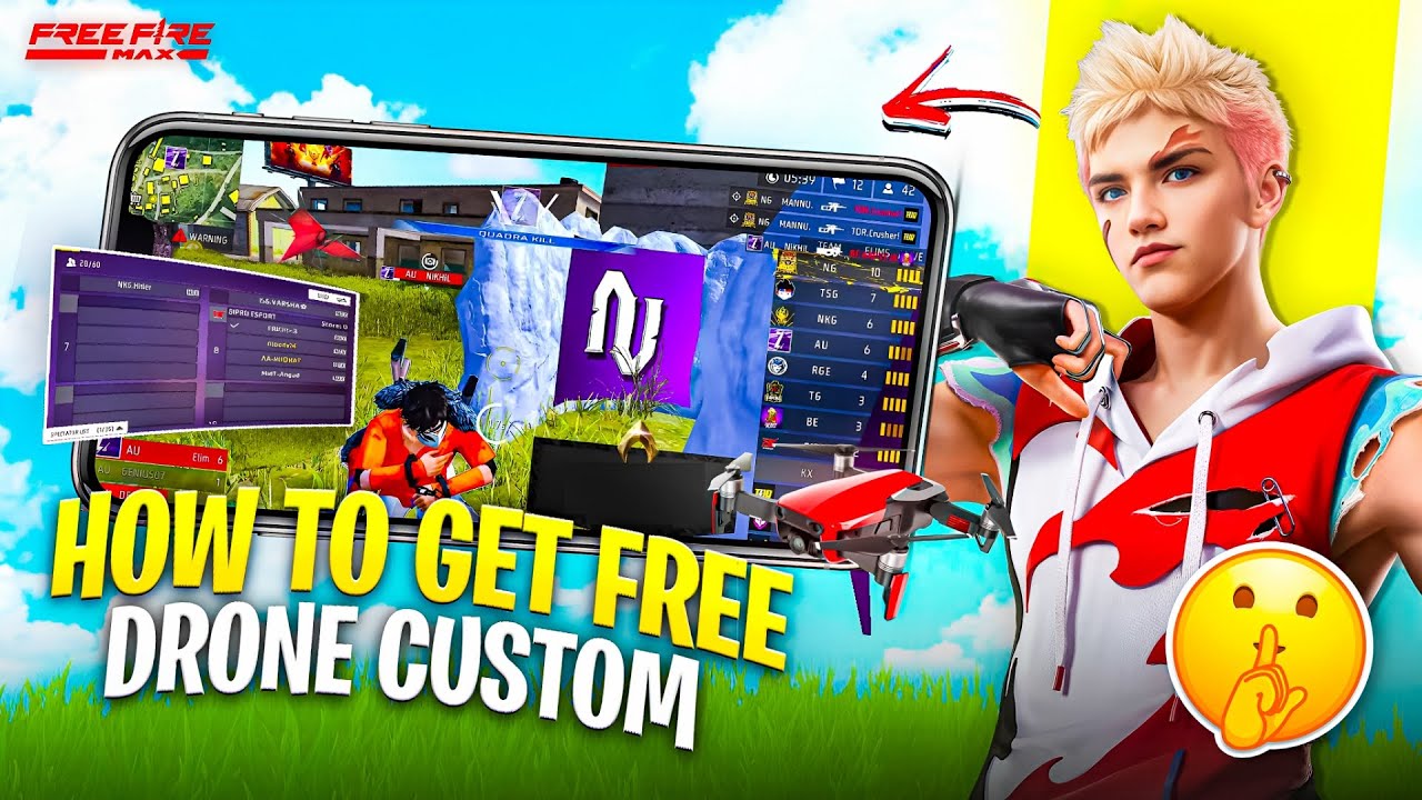 HOW TO GET OFFICIAL CUSTOM ROOM CARD OF FREE FIRE DRONE VIEW RECORDING TRICK | GARENA FREE FIRE