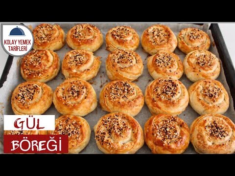 DIŞI ÇITIR İÇİ YUMUŞACIK GÜL BÖREĞİ  😋HAZIR YUFKADAN BÖREK ✔️ En Kolay Börek Tarifi