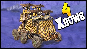 Crossout - QUAD CROSSBOW BUILD & MASSIVE 5 DRONE MILITARY BUILD - Crossout Gameplay