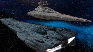 Mon Calamari 90 vs Imperial Star Destroyer II -- Star Wars