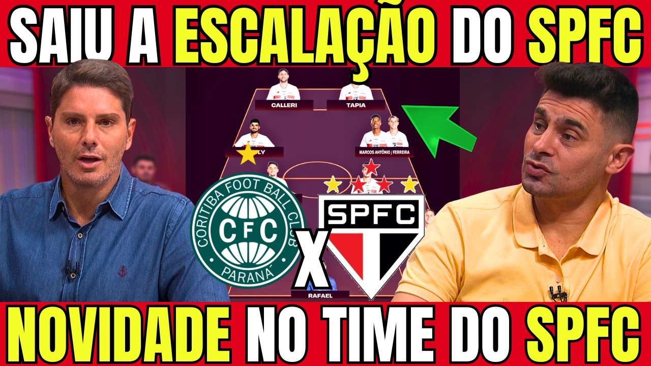SPFC TA ESCALADO! TROCA DE PASSES ANALISA CORITIBA X SÃO PAULO! NOTICIAS DO SAO PAULO FC