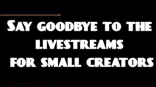 YOUTUBE IS KILLING SMALL CREATORS BY SAYING WE CAN'T STREAM INTILL 1K SUBSCRIBERS