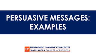 Persuasive Messages and Appeals