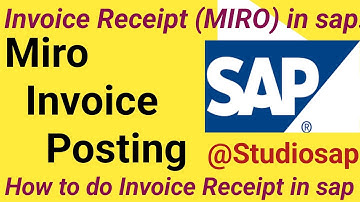 How to create Miro in sap.How to do Invoice Receipt in sap.Best way to do Miro Posting.#saphana ecc.