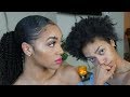 HOW TO DO A SLEEK PONYTAIL WITH NATURAL HAIR