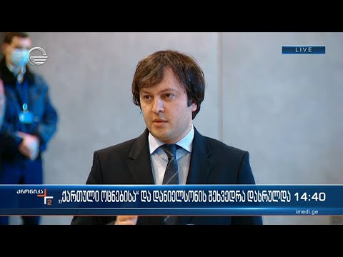 \"ქართული ოცნებისა\"  და დანიელსონის შეხვედრა დასრულდა - ირაკლი კობახიძის განცხადება