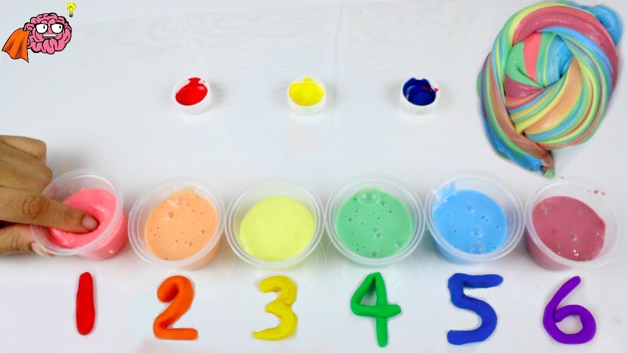 Learn Colors and Numbers With Slime, Orbeez and Playdoh For Kids