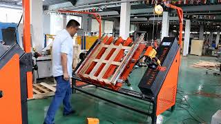 Sawmill World Pneumatic 4 Stringer Type Wood Pallet Nailing Table