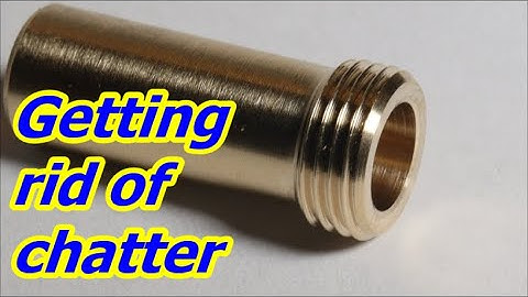 CNC mini lathe turns, drills and threads 3/8” ME, method suggested by viewer to end chatter
