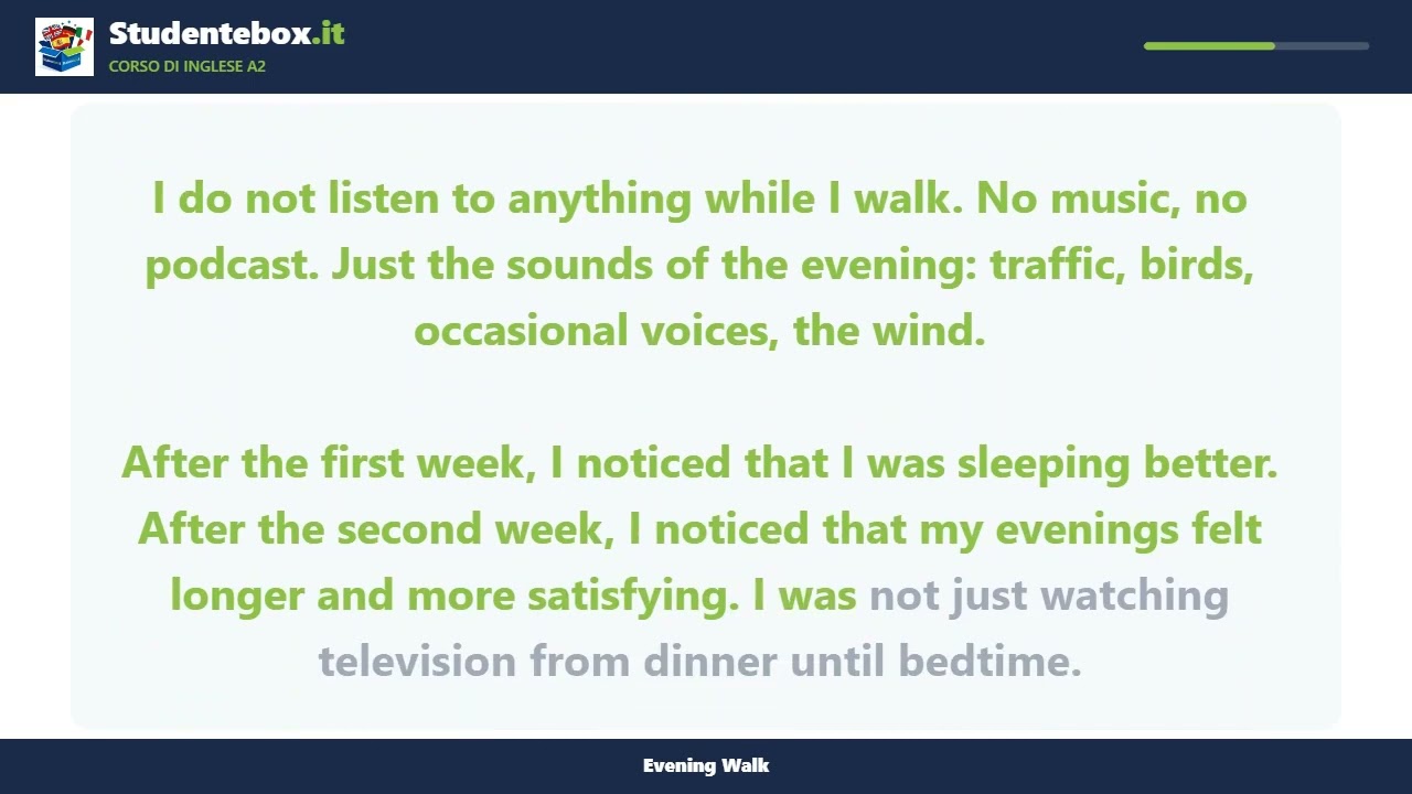 Video thumbnail: Evening Walk — English A2