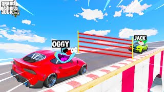 Oggy Pranking Jack In Impossible Race With Monster Car Racing Challenge😱by Cars and Motorcycle! GTA5 screenshot 3