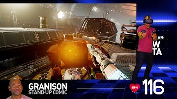 Stand Up comic reacts to mean robots in VR game RAW DATA