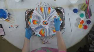 September 9, 2018 Live Pour with Sandra Lett Doing 4 Canvases screenshot 5