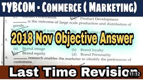 TYBCOM Commerce Nov 2018 Paper Objective Answer || Atul Sir || Marketing paper answer #tybcomsem5